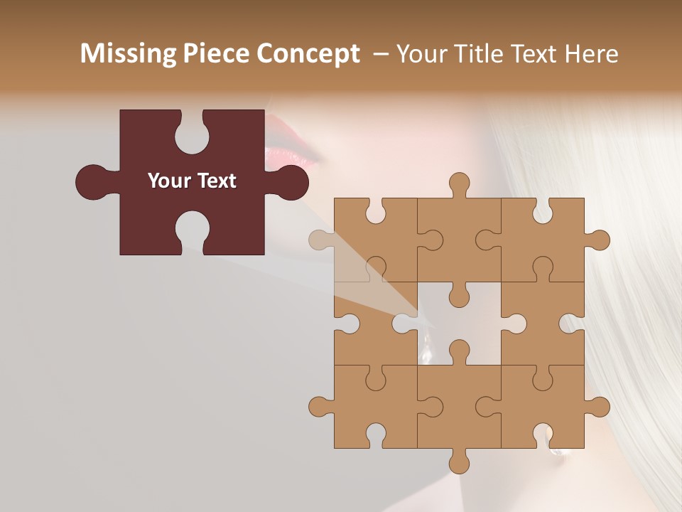 White Wavy Blond PowerPoint Template