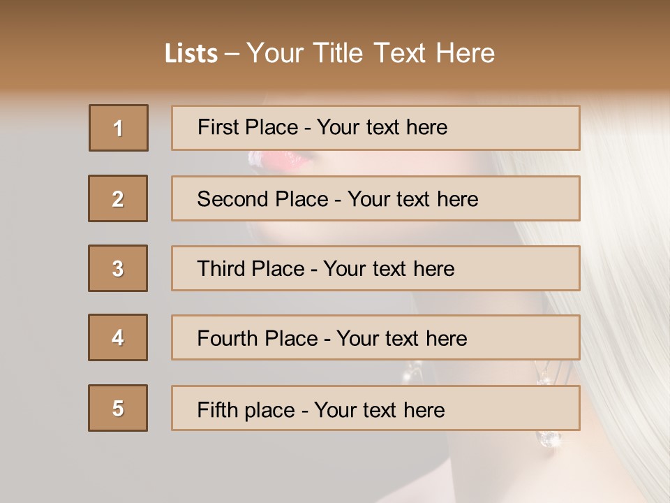 White Wavy Blond PowerPoint Template