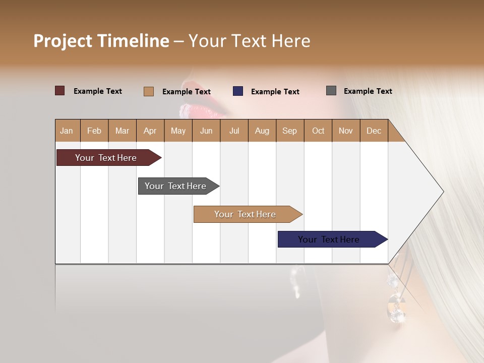 White Wavy Blond PowerPoint Template