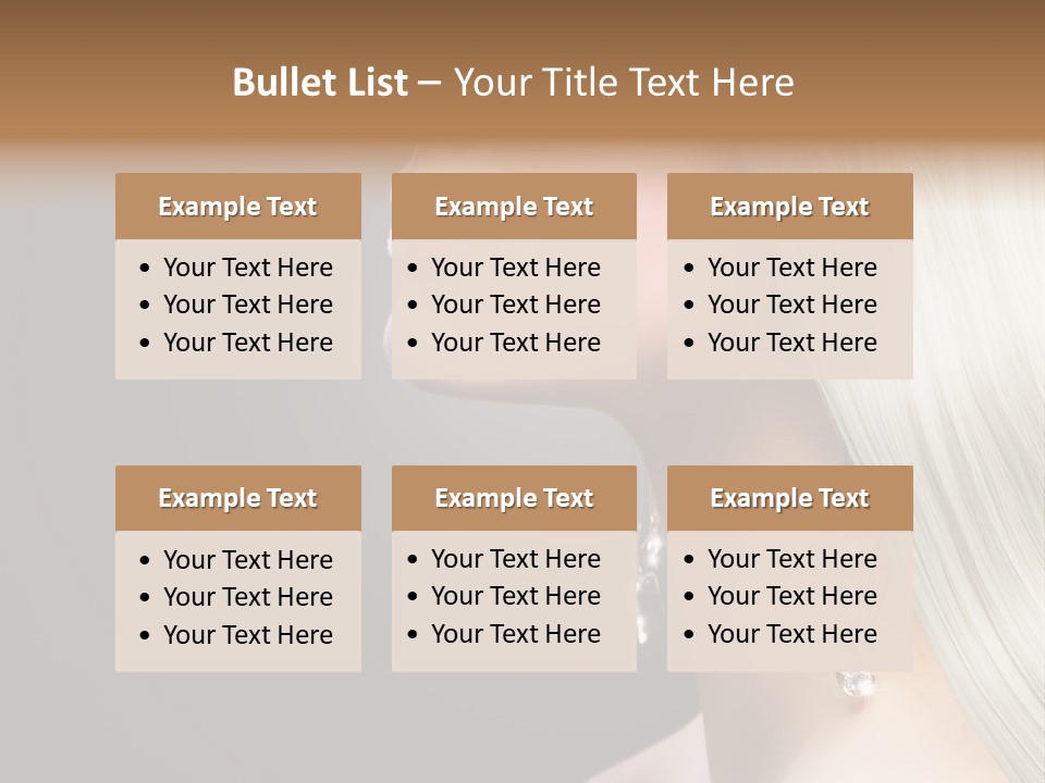 White Wavy Blond PowerPoint Template