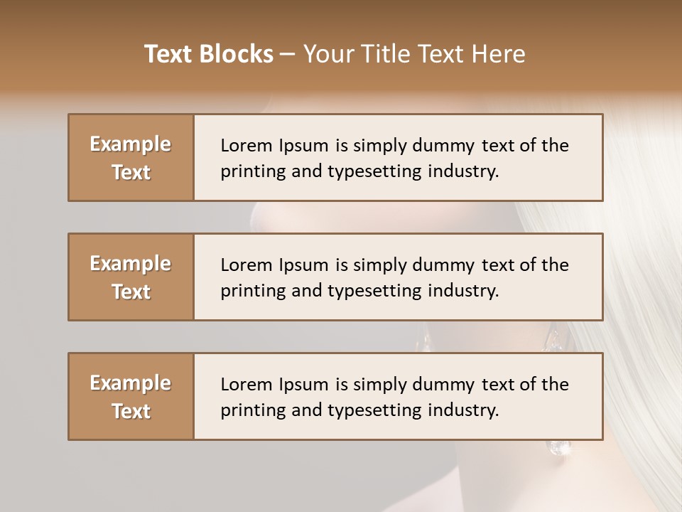 White Wavy Blond PowerPoint Template