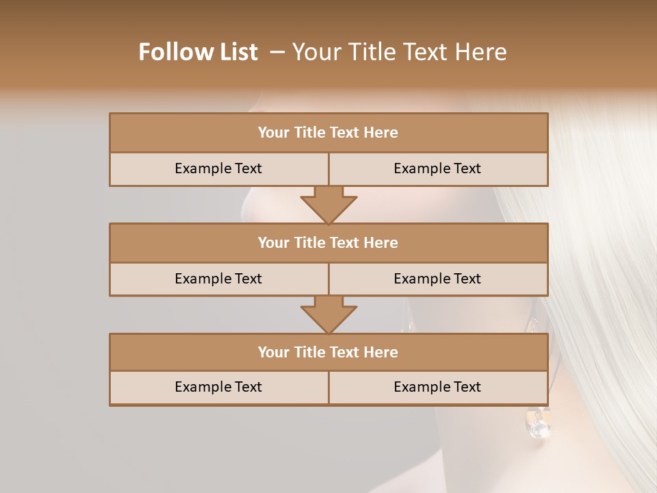 White Wavy Blond PowerPoint Template