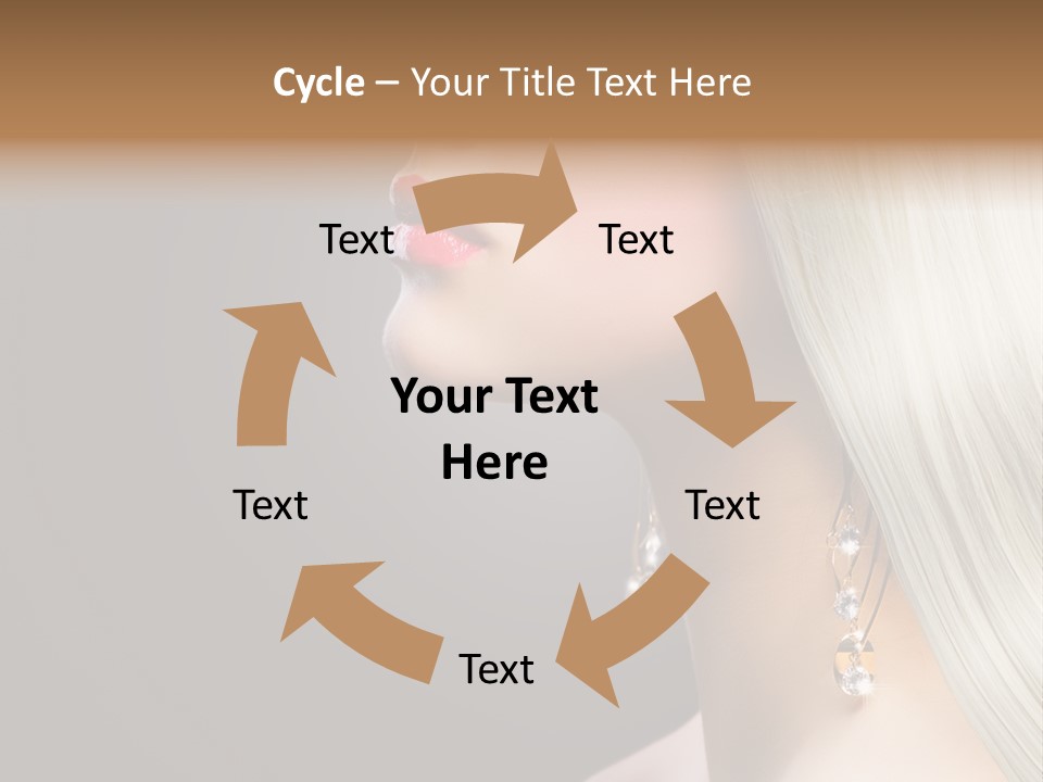 White Wavy Blond PowerPoint Template