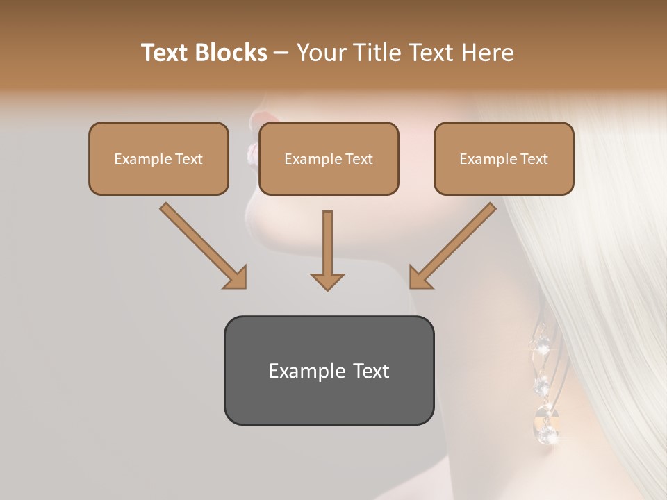 White Wavy Blond PowerPoint Template