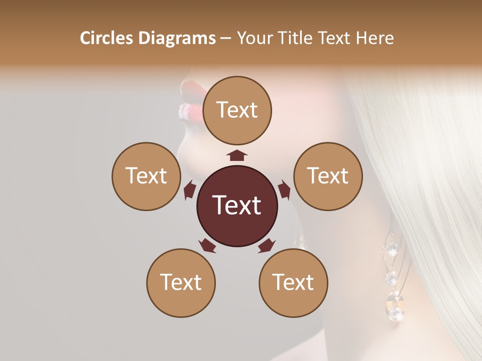 White Wavy Blond PowerPoint Template