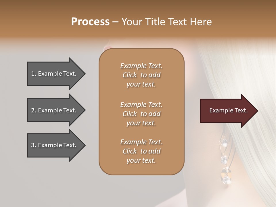 White Wavy Blond PowerPoint Template