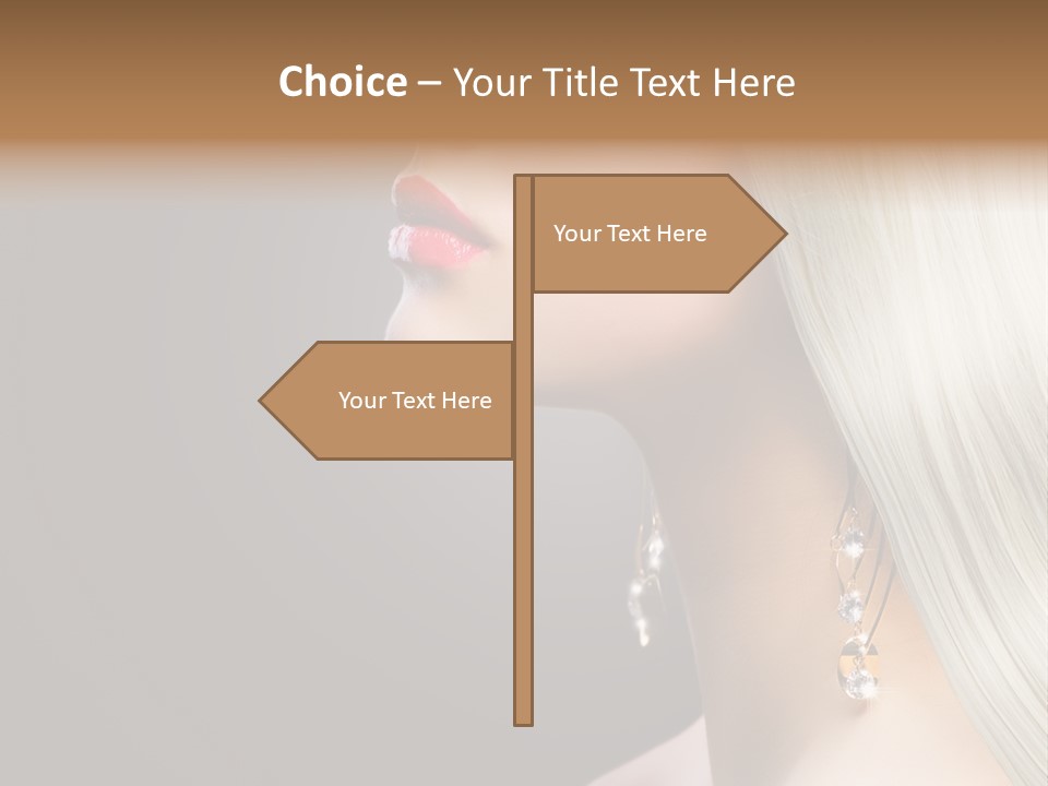 White Wavy Blond PowerPoint Template