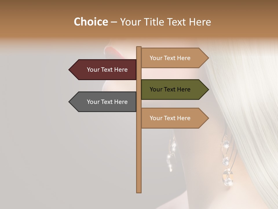 White Wavy Blond PowerPoint Template