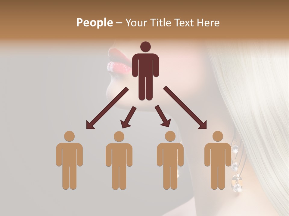 White Wavy Blond PowerPoint Template