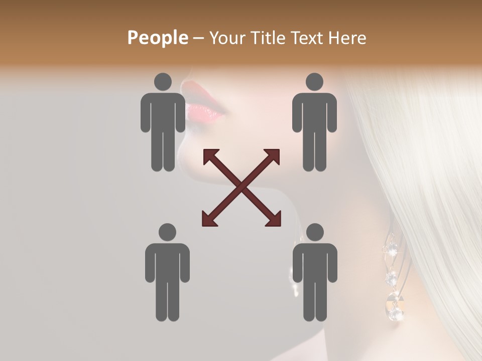 White Wavy Blond PowerPoint Template