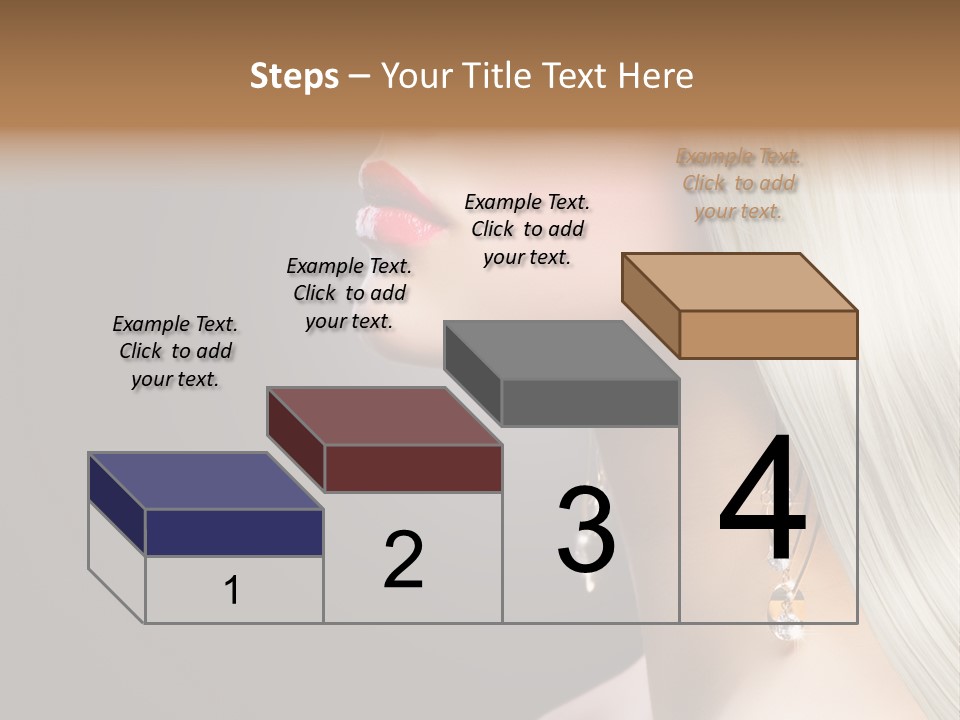 White Wavy Blond PowerPoint Template