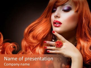 Woman Hairstyle Perfect PowerPoint Template