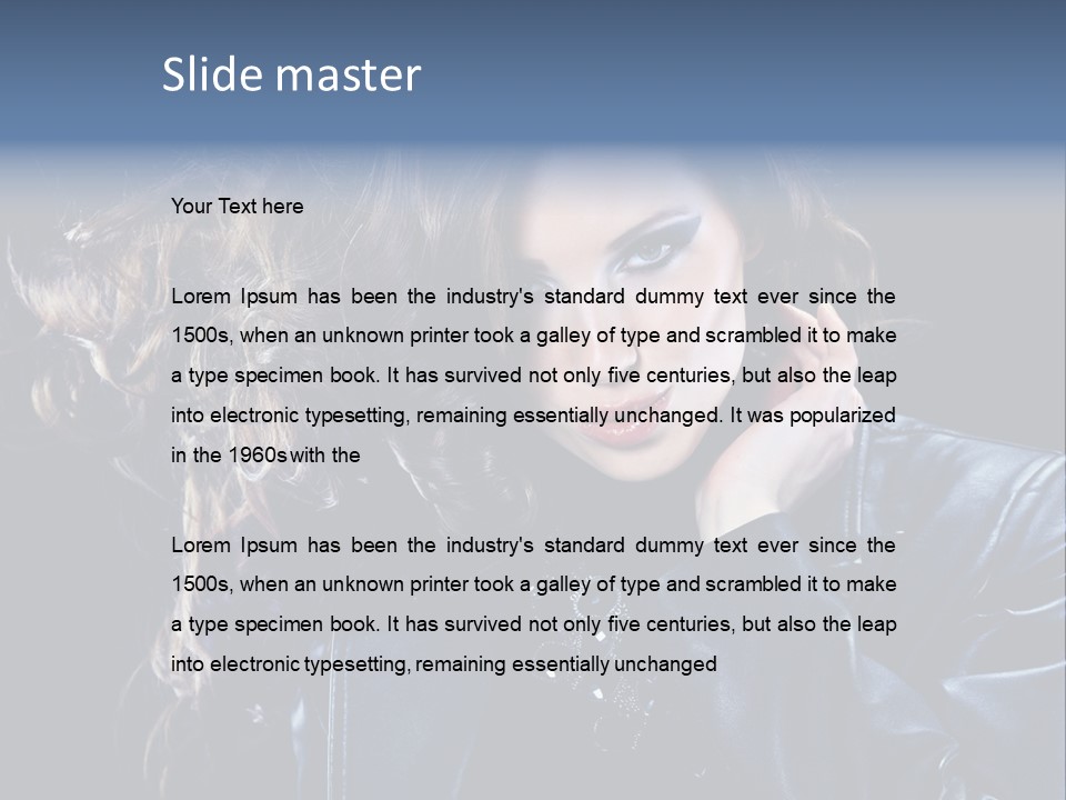 Slim Girl Glamor PowerPoint Template