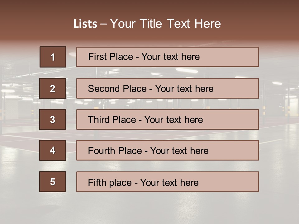 Lights Column Pillar PowerPoint Template