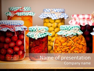 Fruit Preserve Wooden PowerPoint Template