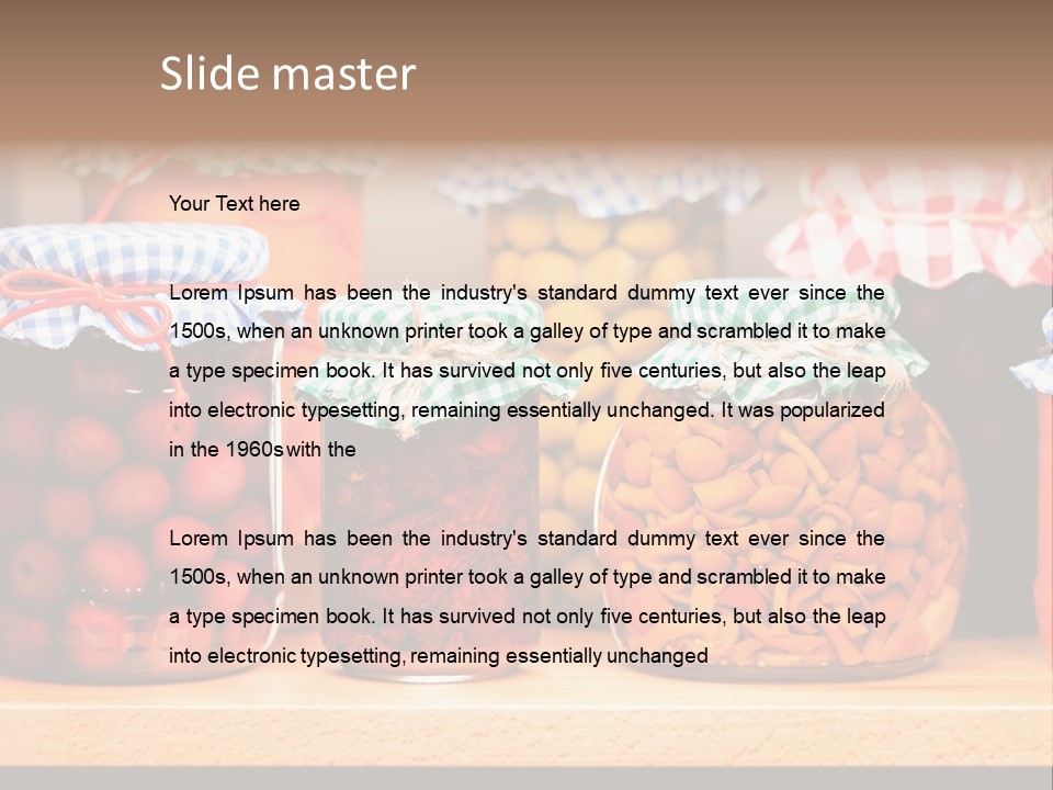 Fruit Preserve Wooden PowerPoint Template