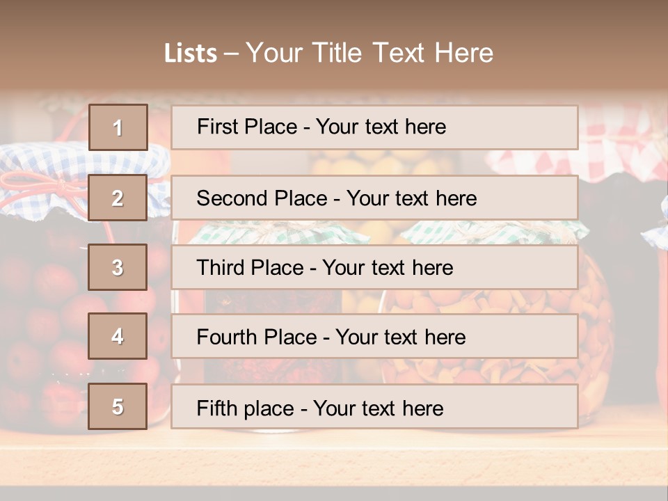 Fruit Preserve Wooden PowerPoint Template