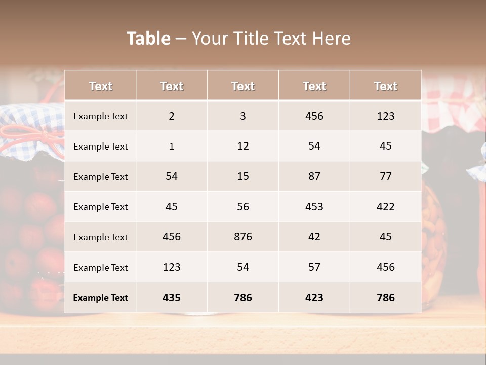 Fruit Preserve Wooden PowerPoint Template