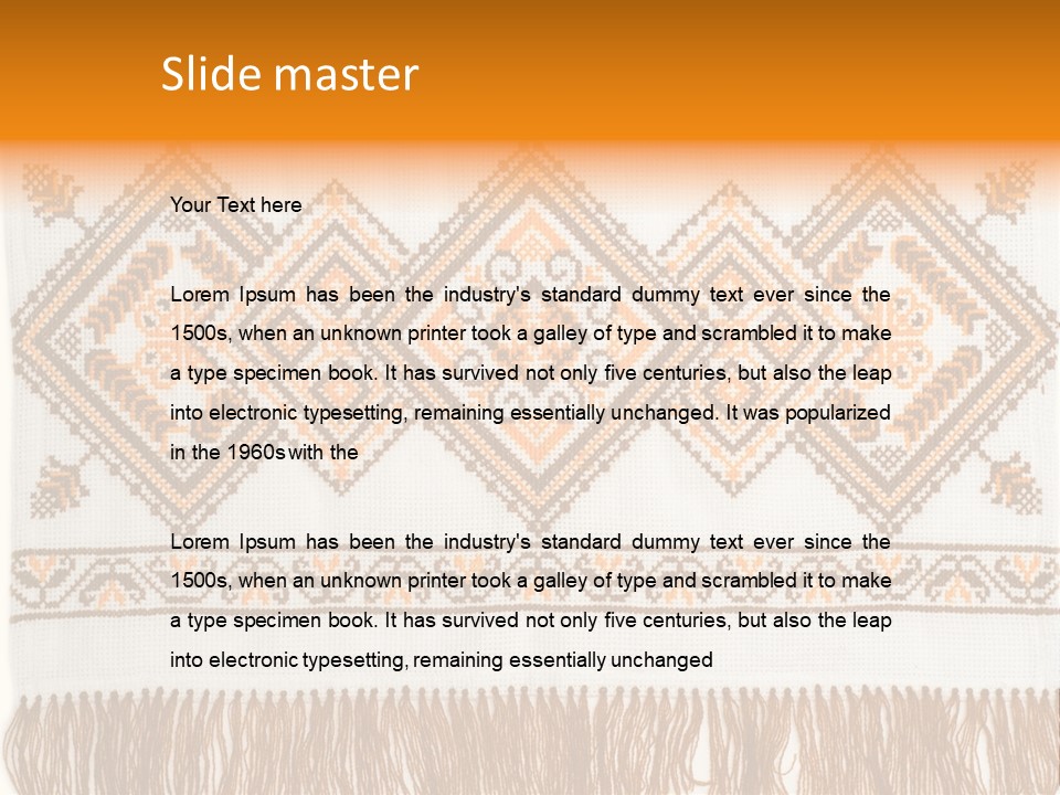 Design Cross Stitch Art PowerPoint Template