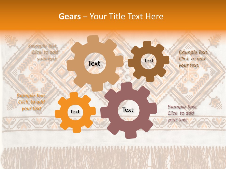 Design Cross Stitch Art PowerPoint Template