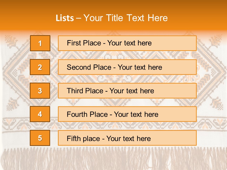 Design Cross Stitch Art PowerPoint Template