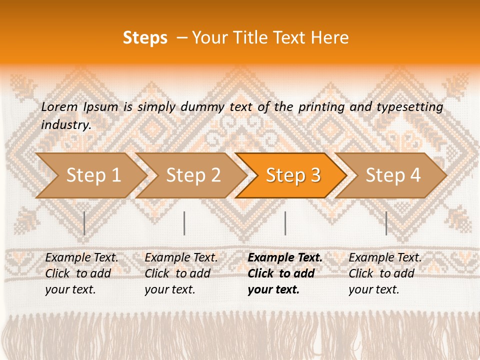 Design Cross Stitch Art PowerPoint Template