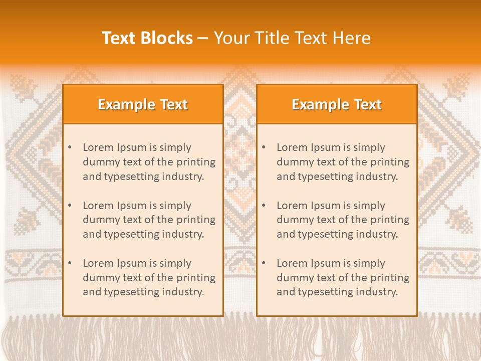 Design Cross Stitch Art PowerPoint Template
