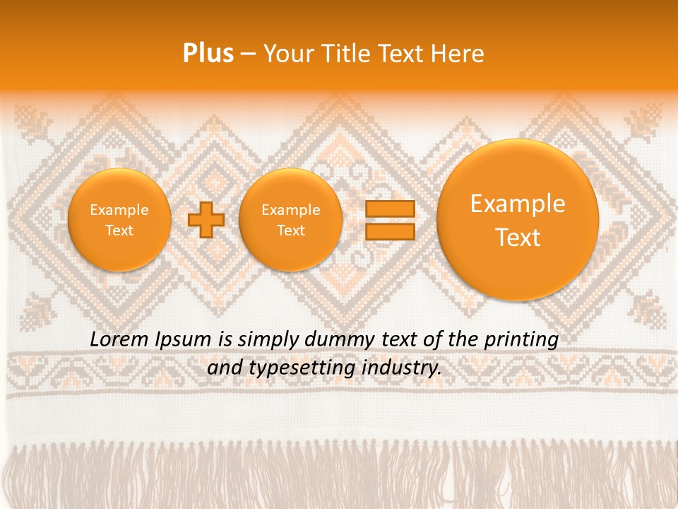 Design Cross Stitch Art PowerPoint Template