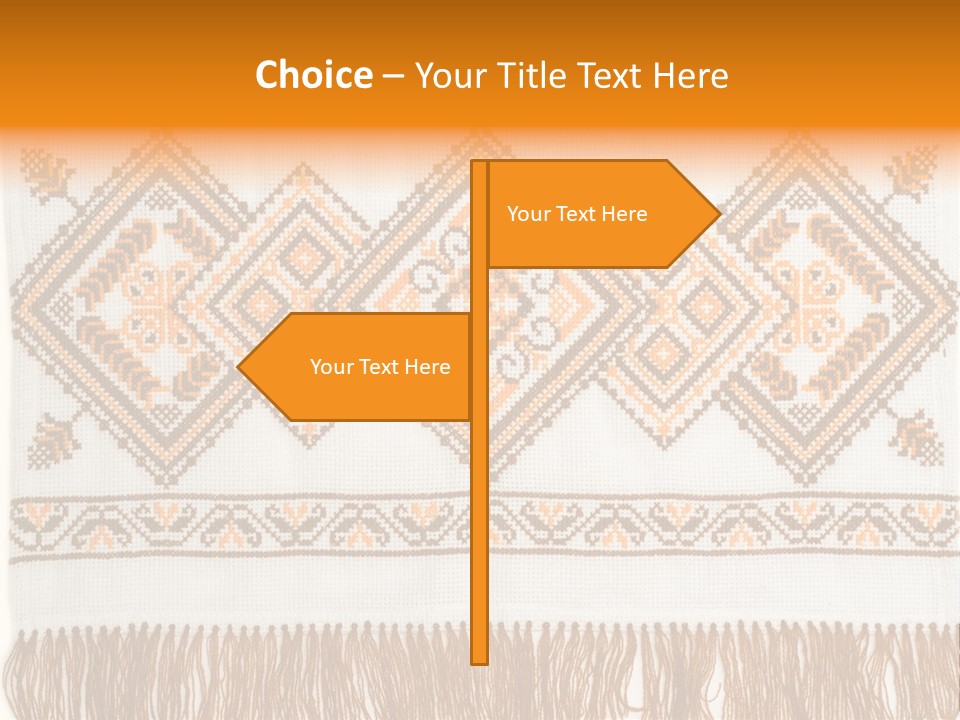 Design Cross Stitch Art PowerPoint Template