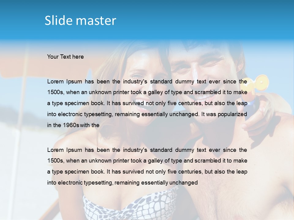 Happy Boyfriend Cream PowerPoint Template