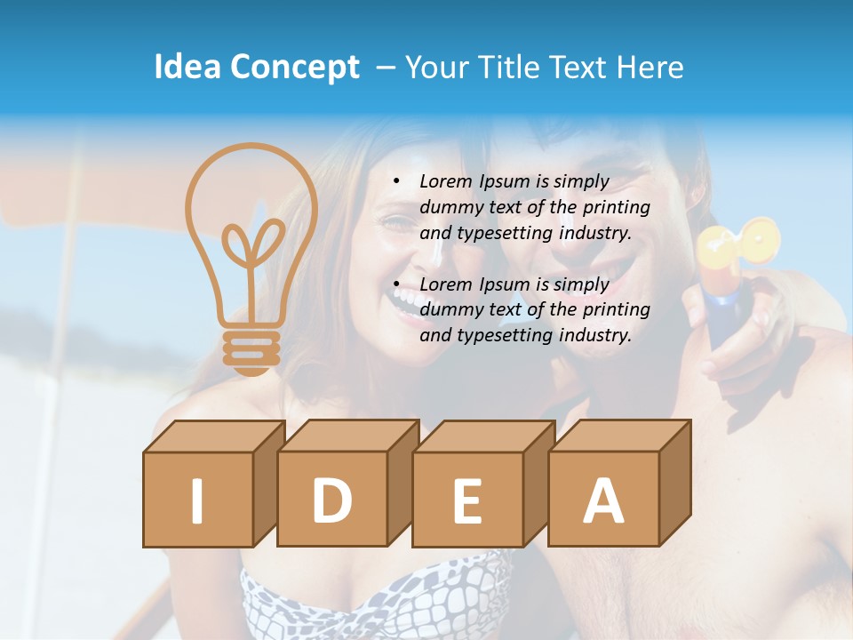 Happy Boyfriend Cream PowerPoint Template