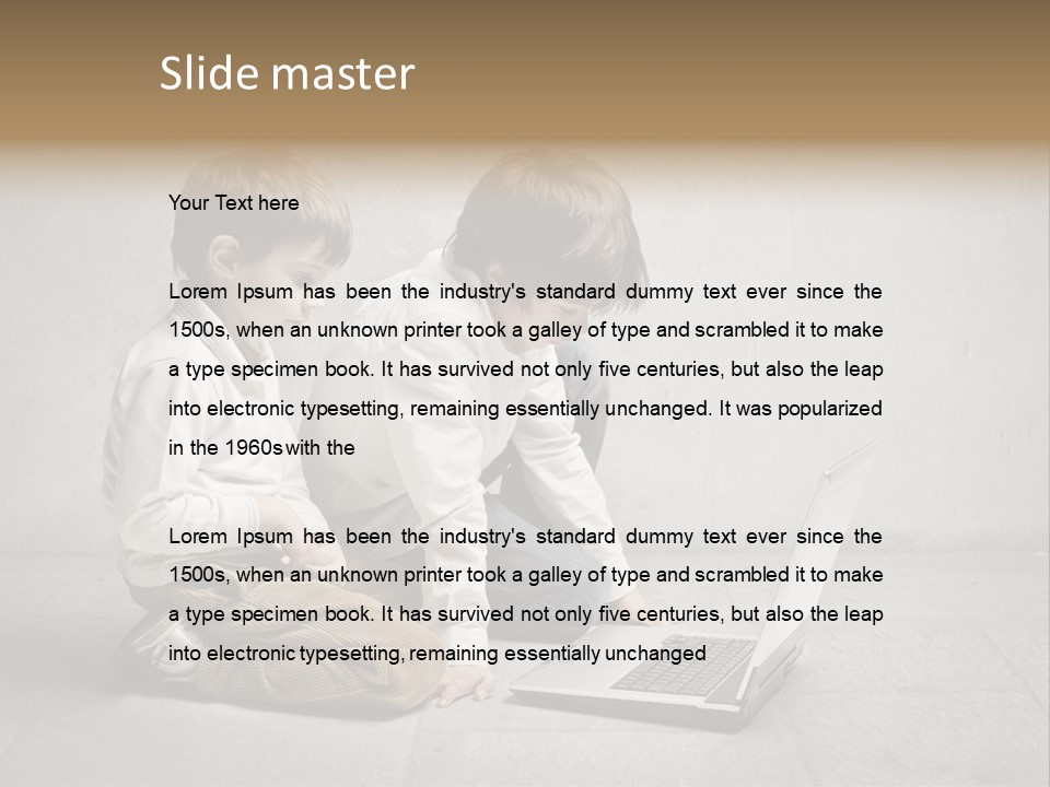 Technology Notebook Friend PowerPoint Template