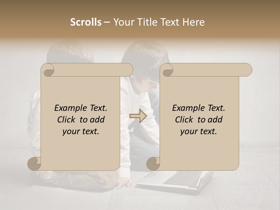 Technology Notebook Friend PowerPoint Template