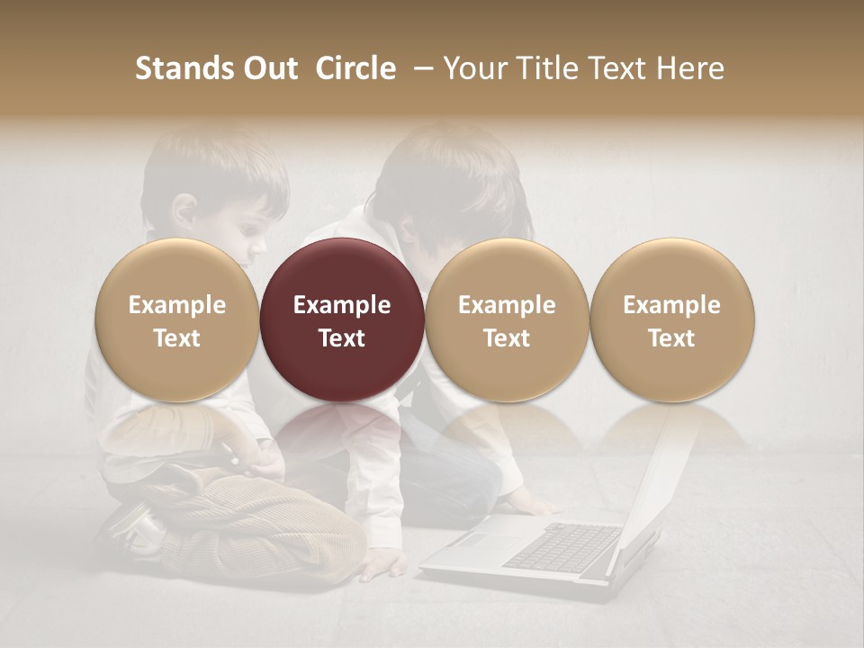 Technology Notebook Friend PowerPoint Template