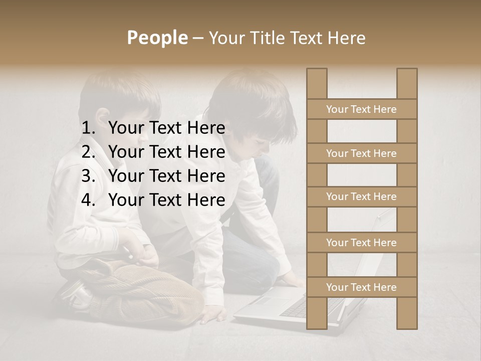 Technology Notebook Friend PowerPoint Template