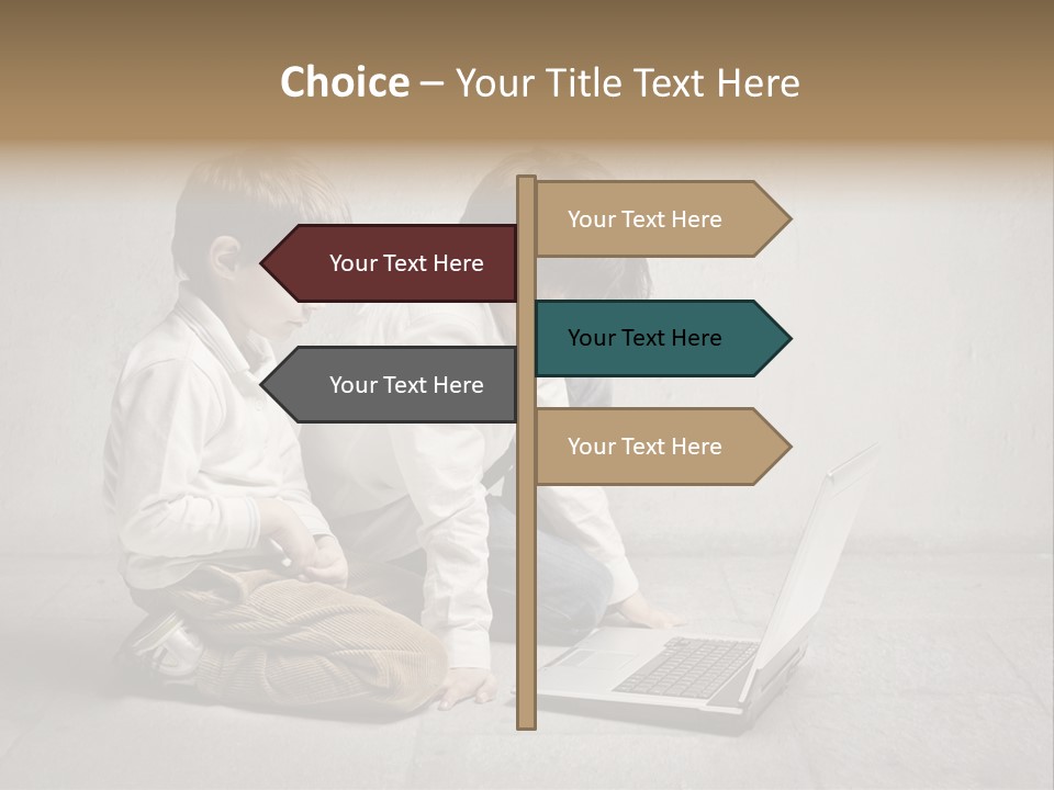 Technology Notebook Friend PowerPoint Template