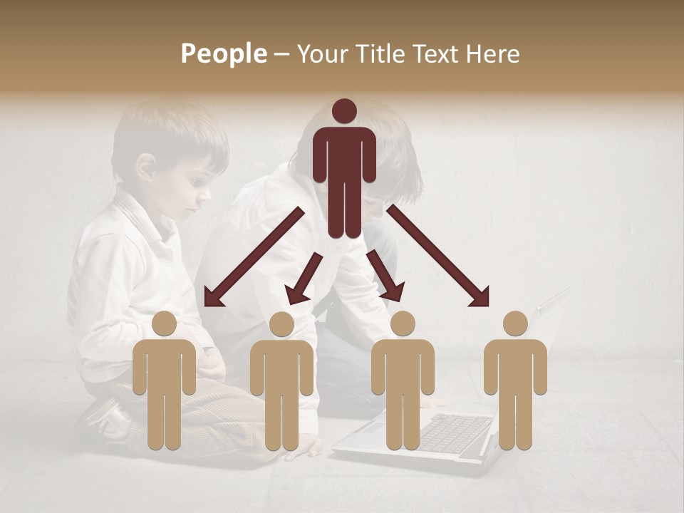 Technology Notebook Friend PowerPoint Template