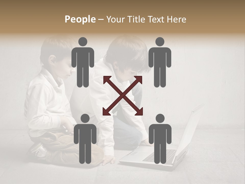 Technology Notebook Friend PowerPoint Template