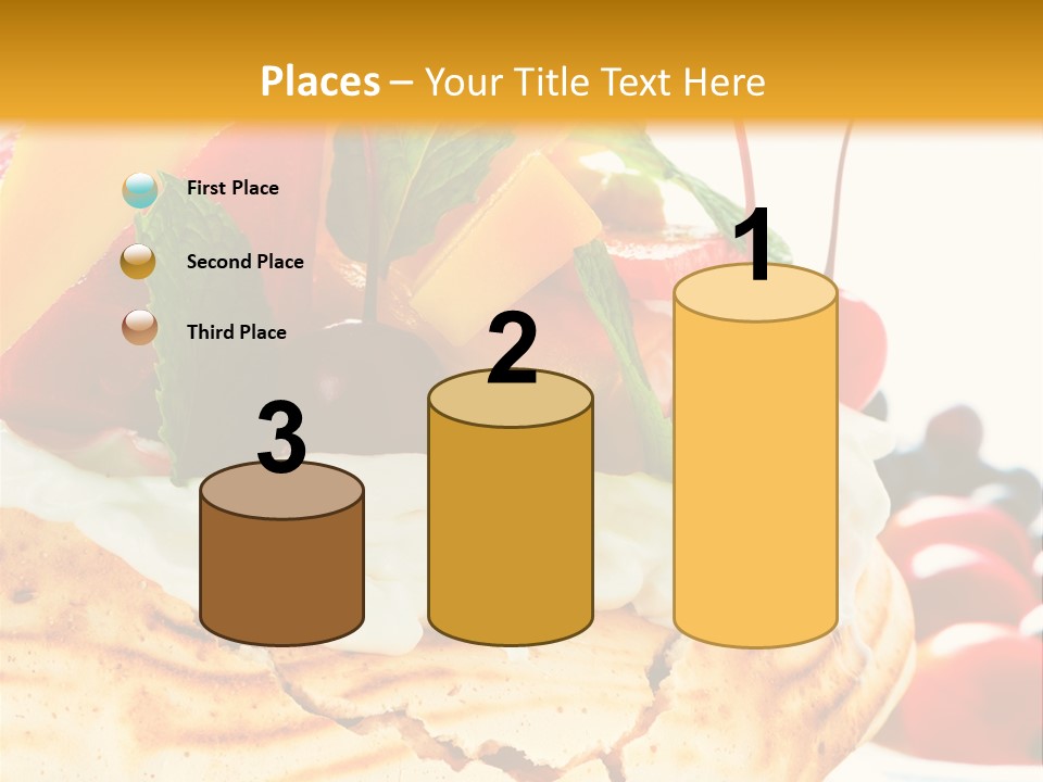 Food Meringe Cake PowerPoint Template