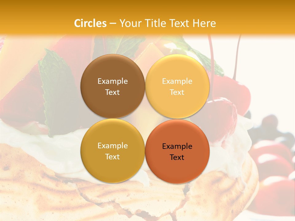 Food Meringe Cake PowerPoint Template