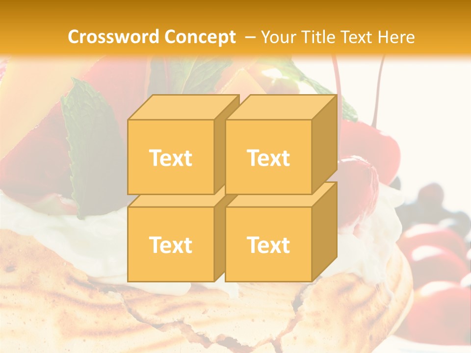 Food Meringe Cake PowerPoint Template