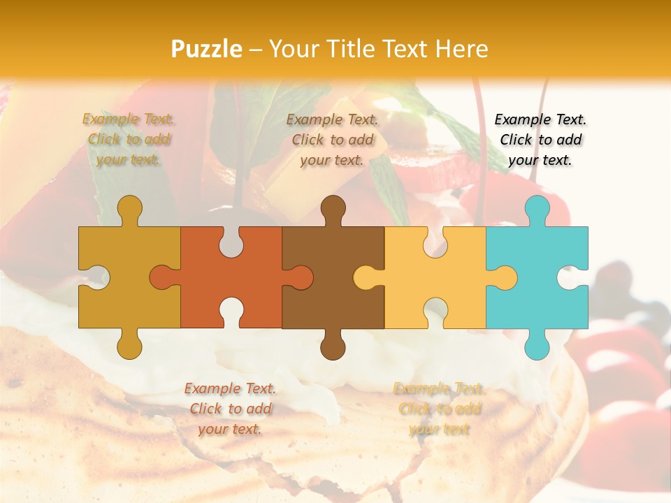 Food Meringe Cake PowerPoint Template