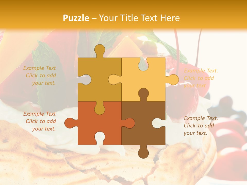 Food Meringe Cake PowerPoint Template