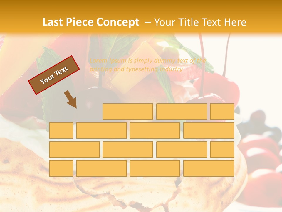 Food Meringe Cake PowerPoint Template