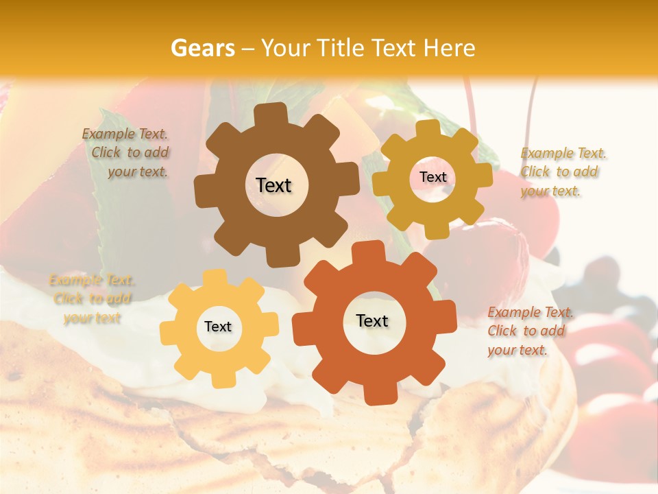 Food Meringe Cake PowerPoint Template