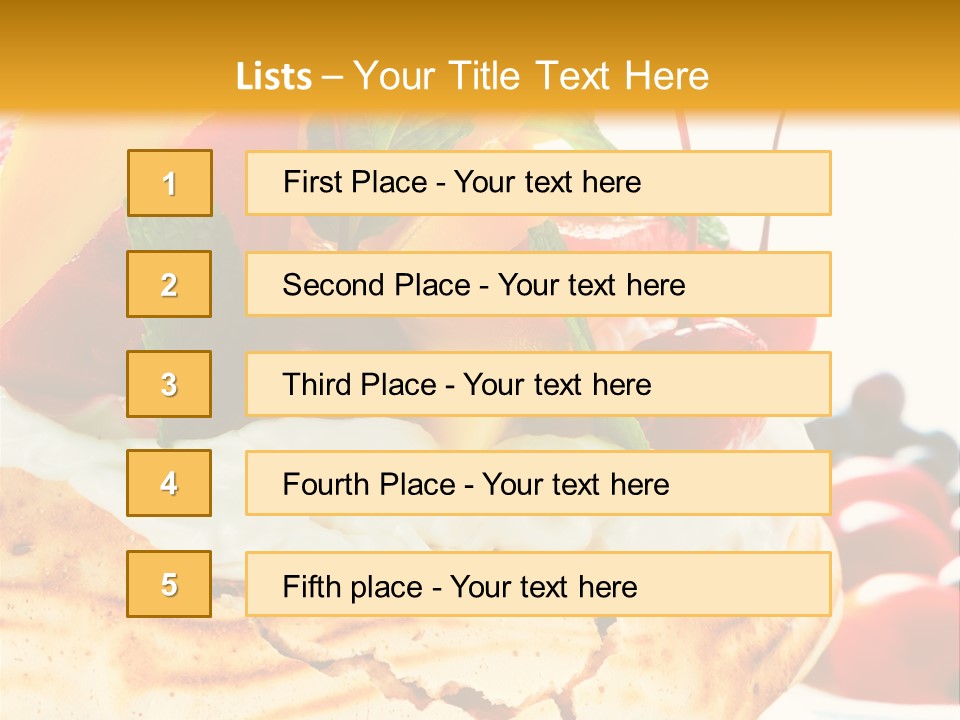 Food Meringe Cake PowerPoint Template