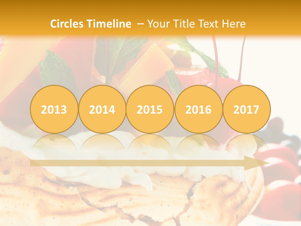 Food Meringe Cake PowerPoint Template