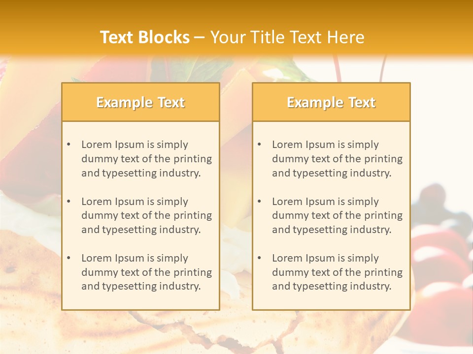 Food Meringe Cake PowerPoint Template
