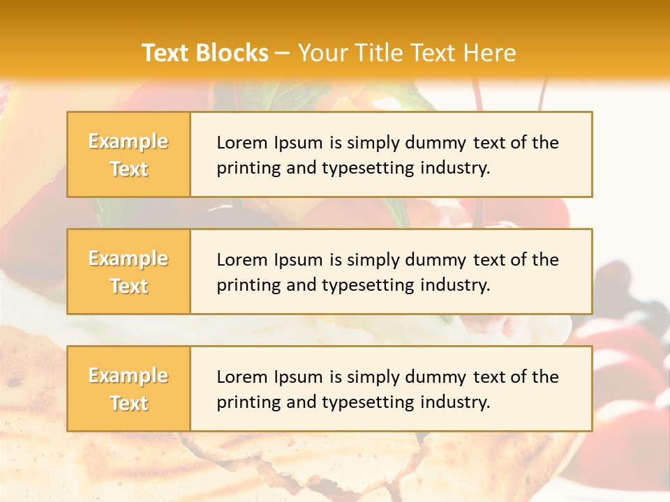 Food Meringe Cake PowerPoint Template