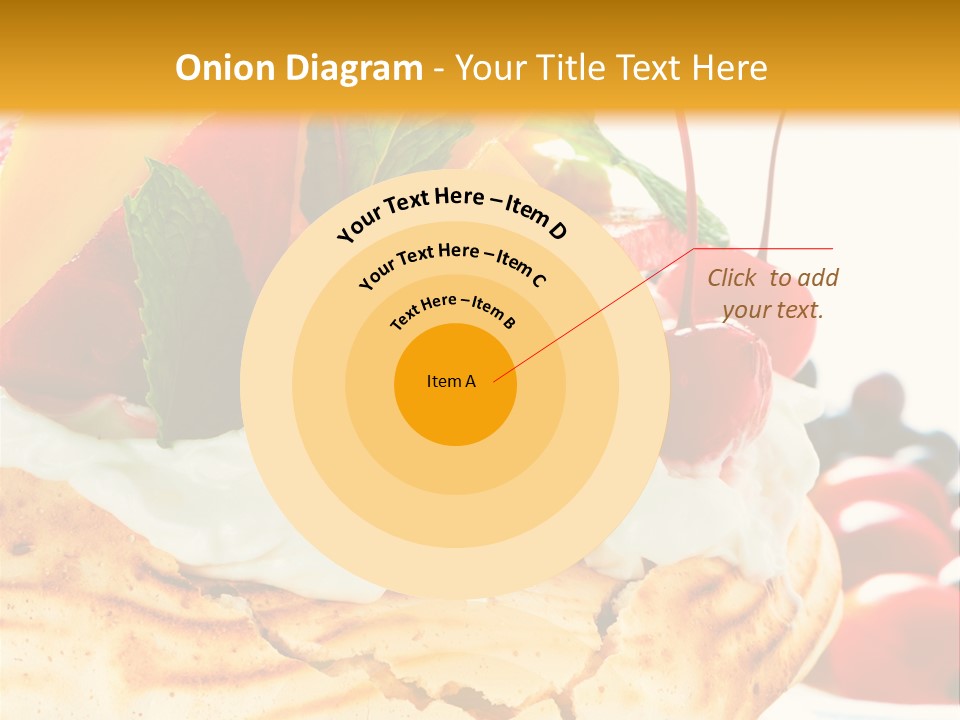 Food Meringe Cake PowerPoint Template